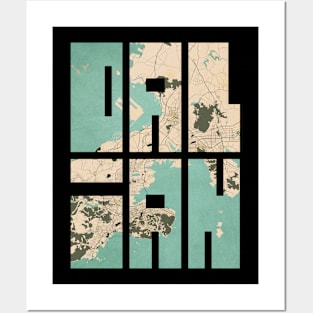 Dalian, Liaoning, China City Map Typography - Vintage Posters and Art